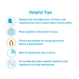 Spmou Rechargeable Mosquito Repeller, 25’ Mosquito Protection Zone, Portable Rechargeable, Includes 72 Hr Mosquito Repellent Refill, No Spray, No Candle or Flame Mosquito Repeller / DEET Alternative