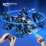 Keenstone RC Stunt Car Remote Control Monster Truck,Eight Wheel,Blue