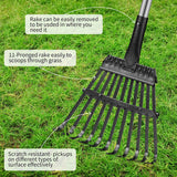 morpilot Large Pet Pooper Scooper, Bigger Dog Pooper Scooper, Adjustable Long Handle, Stainless Metal Tray, 11 Teeth Rake for Large, Medium, Small, Dogs and Pets, Great for Lawns, Grass