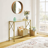 Gold Console Table entryway Table