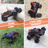 Keenstone Remote Control Car, RC Stunt Car with Gesture Control, Simulated Exhaust Spray, Suitable The Best Christmas Birthday Gift for 3-8 Year Old, Orange