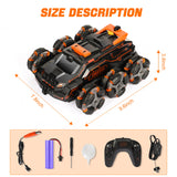 Keenstone Remote Control Car, RC Stunt Car with Gesture Control, Simulated Exhaust Spray, Suitable The Best Christmas Birthday Gift for 3-8 Year Old, Orange
