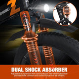 26 Inch Electric Bike for Adults Fat Tire Mountain Bike Snow Beach Electric Bicycle for Men Folding Commuter City E-Bikes Shimano 7-Speed 48V 10AH Removable Battery