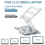 Laptop Stand, Cheflaud Ergonomic Aluminum Laptop Holder, Adjustable Riser with Heat-Vent, Compatible with MacBook Air/Pro, Dell, HP, Lenovo All Laptops, Sliver