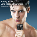 Electric Shavers for Men and Nose Hair Trimmer Set, Eunon IPX 7 Waterproof Wet & Dry Pop-upElectric Razor Sideburn Trimmer Intelligent Razors with Digital Display, Black