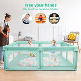 Keenstone Extra Large Baby Playpen ,Kid Protection Play Yard Children Portable Safety Fence ,81*61*27"