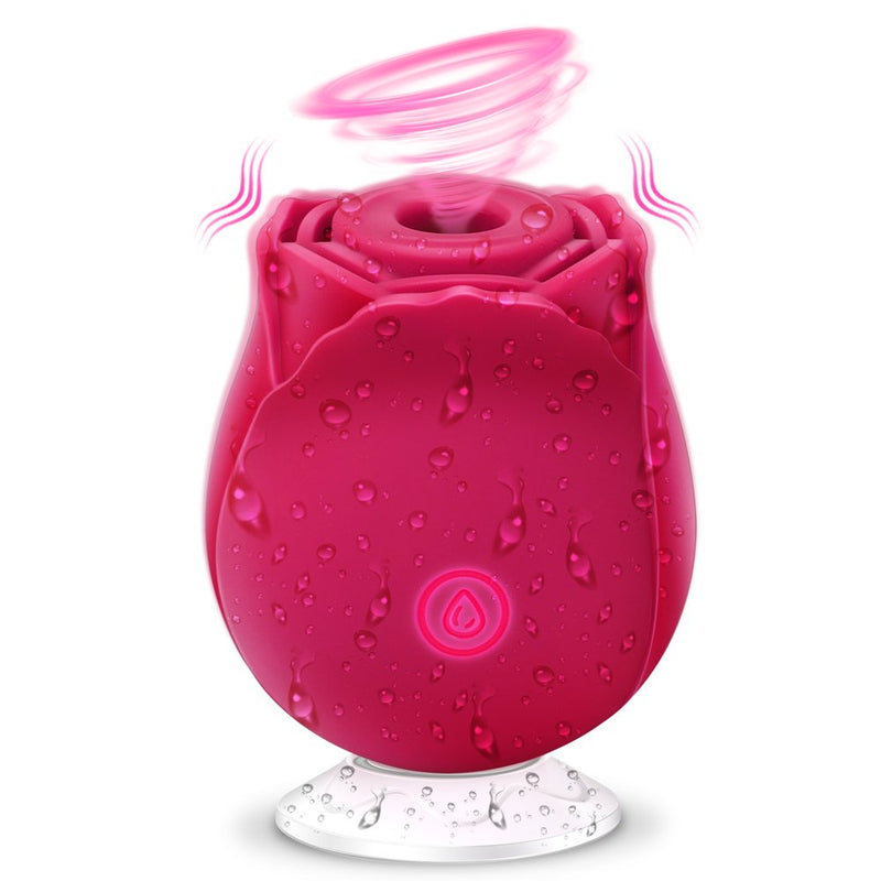 Rose Sucking Vibrator Clitoral Vagina Sucking and Licking Toys for Women Pleasure Tongue Stimulator Sucker with 7 Powerful Sucking Modes Women Relaxing Toy,USB Magnetic Charging