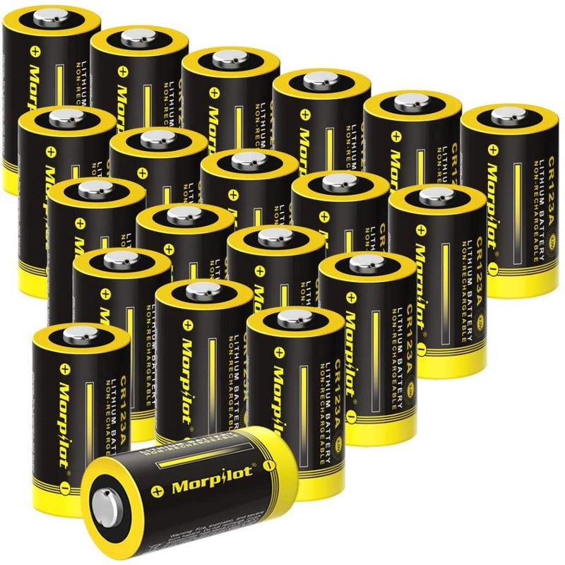 20 Pack 1500mAh Non-Rechargeable CR123A Batteries