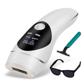 IPL Hair Removal Device，LCD Permanent Painless Laser Hair Removal , With Precision Head for Women and men Facial Whole Body use , 2 Modes and 5 Levels ,Safe and professional, White