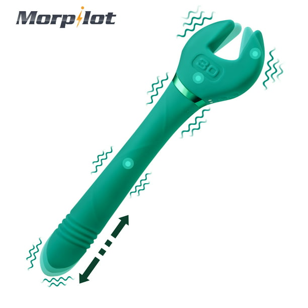 Telescopic Vibator Adult Toys Sex for Women, Rechargeable Wrench Vibe with Double10 Vibration Modes, Wrench Vibrating Telescopic Adult Sex Toys for Women Couples Play