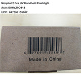 2 Pcs UV Handheld Flashlight Blacklight